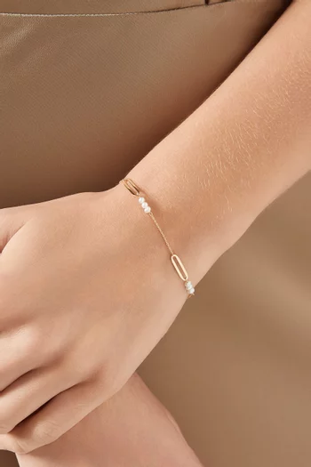 Kiku Pearl Bracelet in 18kt Gold