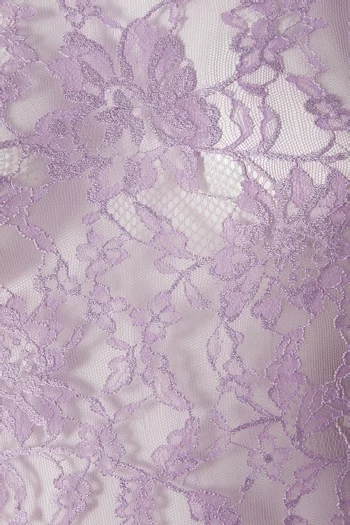 High-neck Bodysuit in Floral Lace
