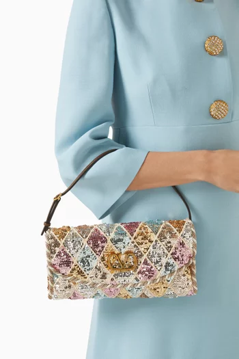 Small Vain Soft Shoulder Bag