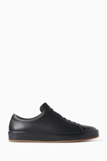 Voyager Sneakers in Grained Leather