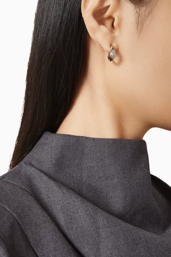 Signet C Huggie Earrings in Plated Brass