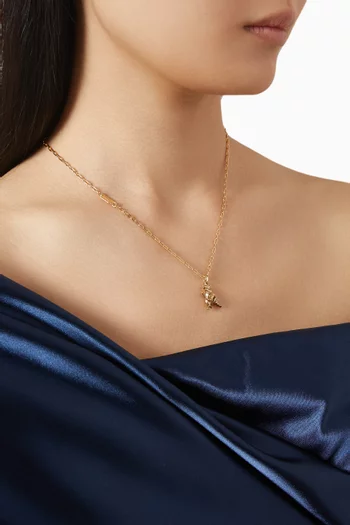 قلادة بدلاية على شكل ديناصور نحاس مطلي