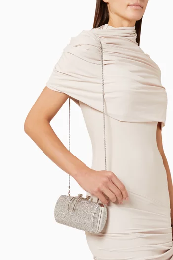Soirée Clutch in Crystal-embellished Satin