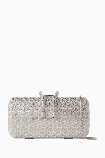 Soirée Clutch in Crystal-embellished Satin