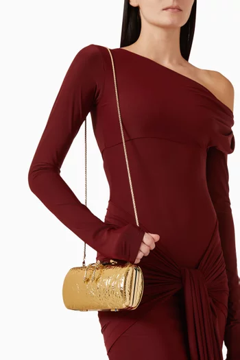 Soirée Clutch in Metallic Leather