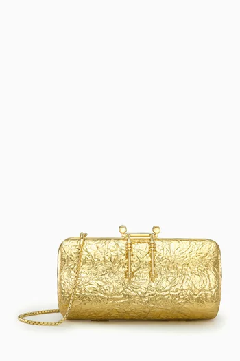 Soirée Clutch in Metallic Leather
