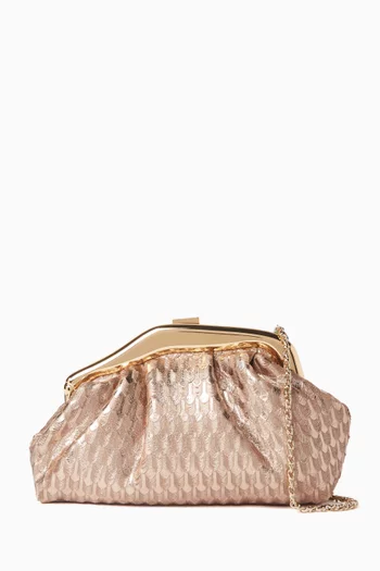 Malleable Clutch in Metallic Leather