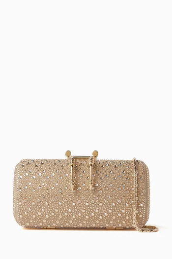 Soirée Clutch in Crystal-embellished Satin