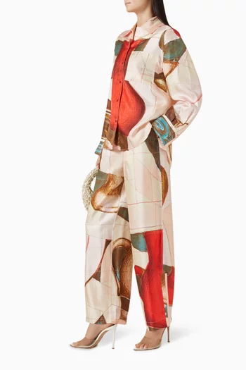 Manuela Relaxed Pants in Silk