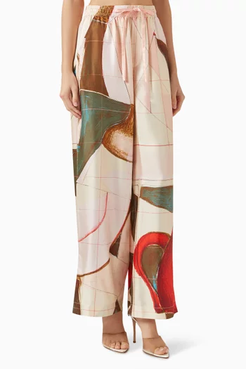 Manuela Relaxed Pants in Silk