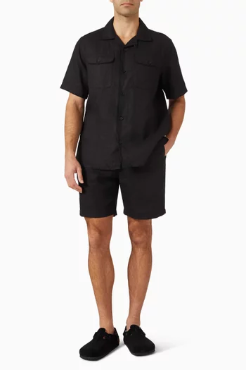 Kurt Washed Shorts in Linen