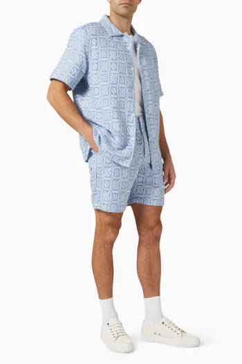 Kurt Two-tone Shorts in Linen