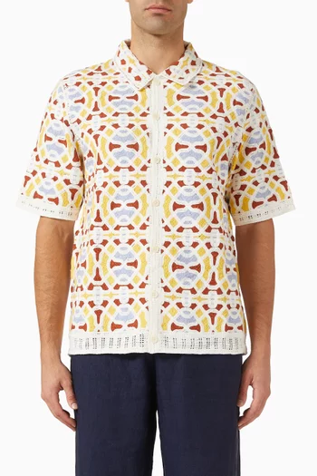 Dorset Shirt in Crochet Knit