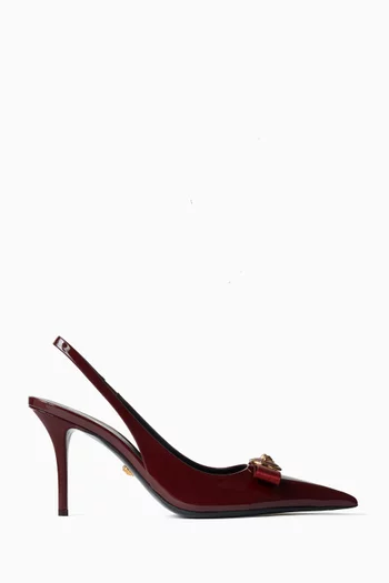 Gianni Ribbon 85 Slingback Pumps in Patent Leather