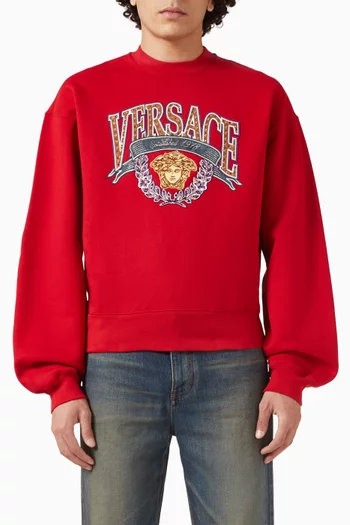 Logo Sequin Sweatshirt in Cotton