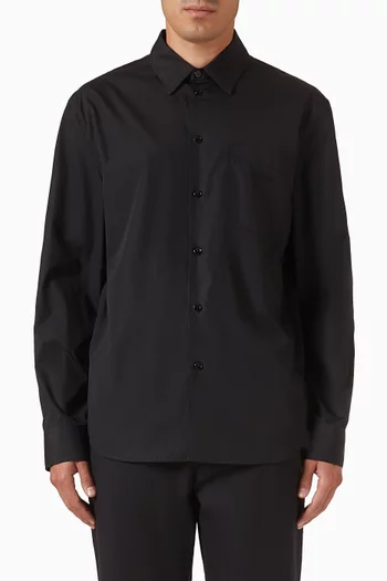 Wild Cats Shirt in Cotton Poplin & Silk Twill