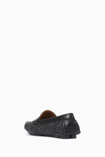 La Medusa Barocco Driver Shoes in Jacquard