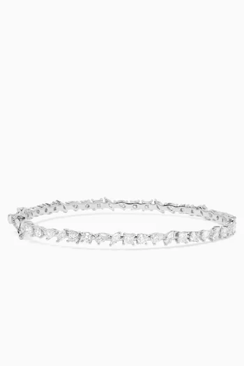 Diamond Bangle in 18kt White Gold