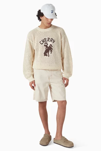 Western Sweater in Crochet Knit