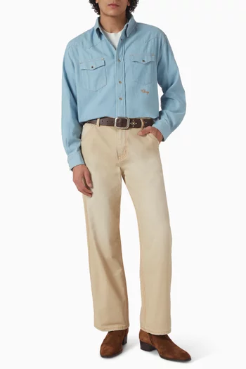 Western Shirt in Chambray Denim
