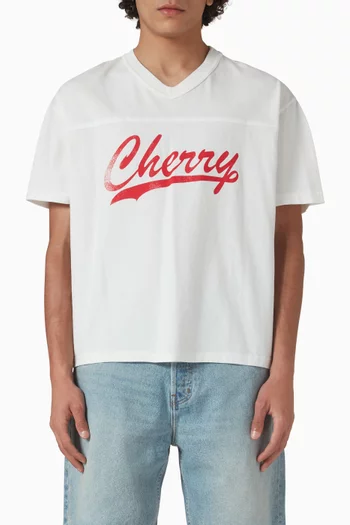 Football Boxy Jersey in Cotton