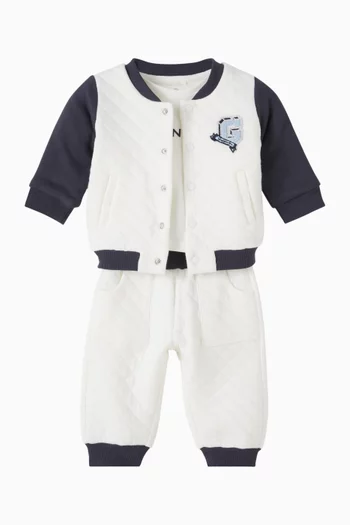 Logo 3-piece Co-ord Set in Cotton