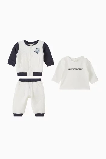 Logo 3-piece Co-ord Set in Cotton