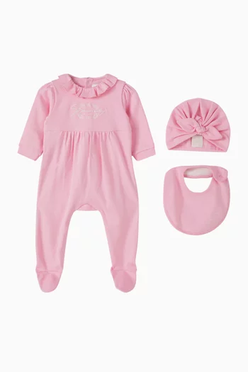 Logo 3-piece Pyjama Gift Set in Cotton