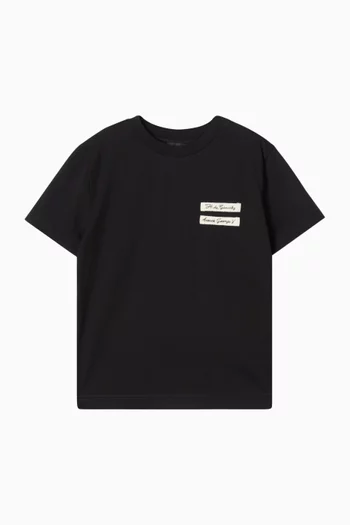 Logo Label T-shirt in Cotton