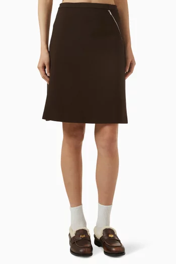 Fabric Stitch Knit Skirt