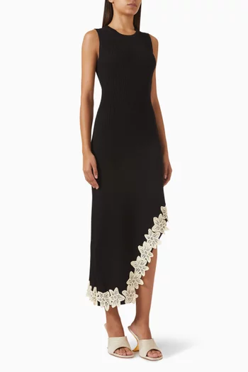 Rilo Floral Maxi Dress in Mesh