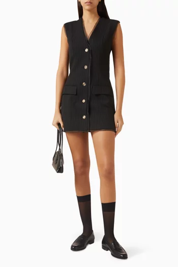 فستان راكسونا مزينة بنقشة مخططة