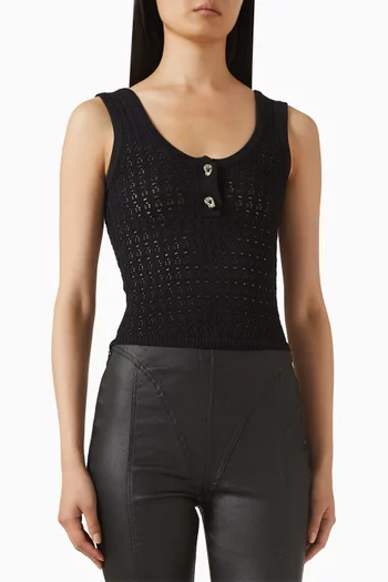 Pointelle Tank Top in Knit