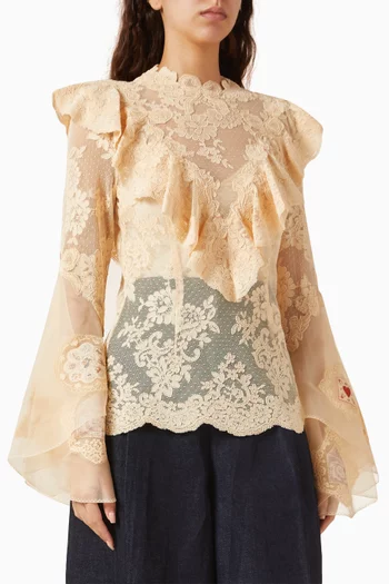 Hypnotic Patched Top in Lace