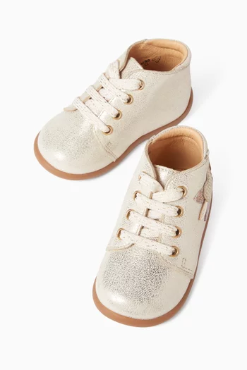 Love Sneakers in Metallic Leather