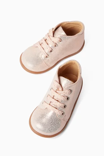 Love Sneakers in Metallic Leather