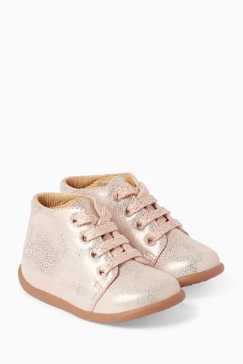 Love Sneakers in Metallic Leather