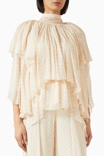 Hypnotic Cascading Blouse in Viscose
