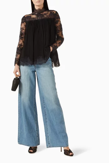 Hypnotic Lace Yoke Top
