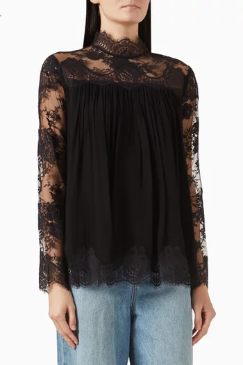 Hypnotic Lace Yoke Top