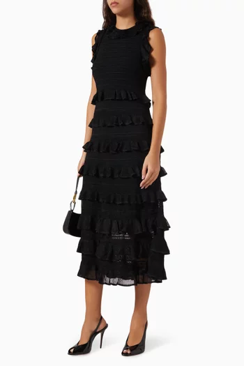 Hypnotic Racer Dress in Lace-knit