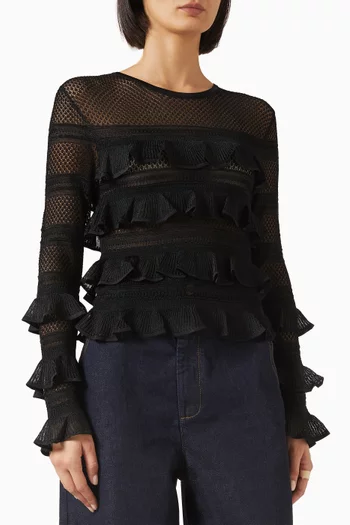 Hypnotic Lace Frill Top