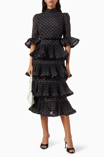 Pleated Midi Dress