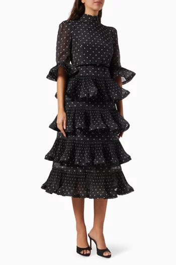 Pleated Midi Dress