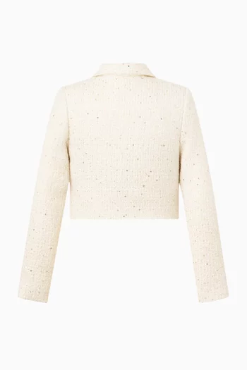 Odelia Cropped Jacket in Tweed