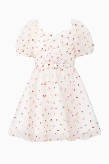 فستان سيينا قصير بنقشة زهور 