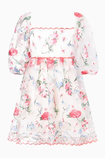 Lillia Embroidered Mini Dress