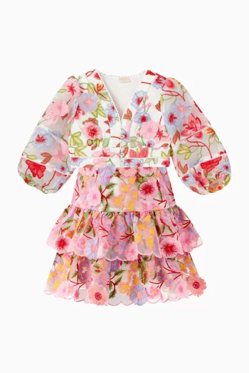 Glam Embroidered Mini Skirt