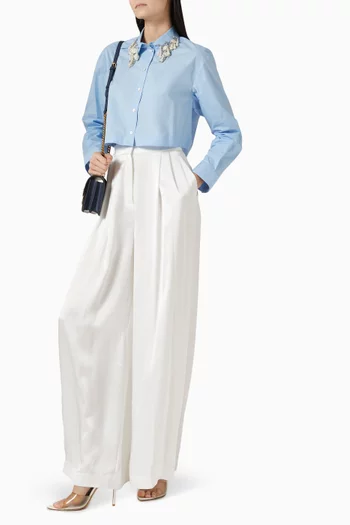 Tetrix Wide-leg Pants in Satin