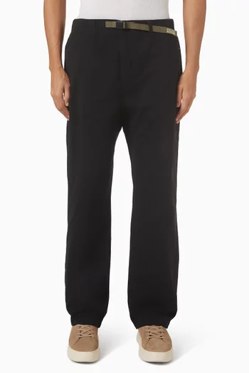 Flat Front Pants in Cotton Twill